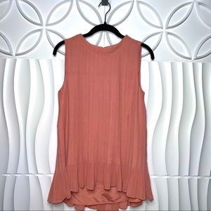 Club Monaco Pleated Sleeveless Blouse